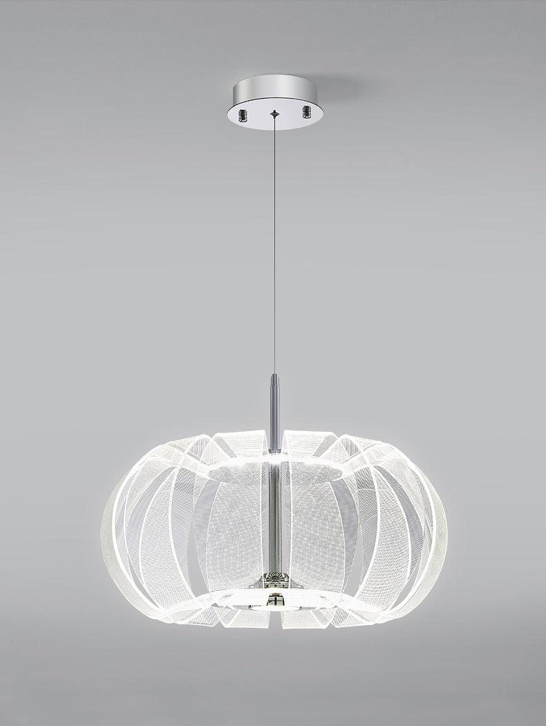 Timothy Modern Oval Acrylic Globe LED Pendant Light Chrome Finish Hanging Ceiling Fixture