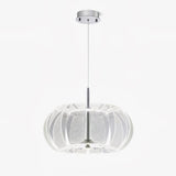 Timothy Modern Oval Acrylic Globe LED Pendant Light Chrome Finish Hanging Ceiling Fixture