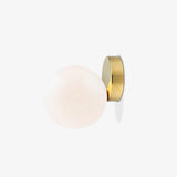 Tip of the Tongue Modern Glass Globe Wall Sconce Gold Finish Indoor Sconce Set of 2