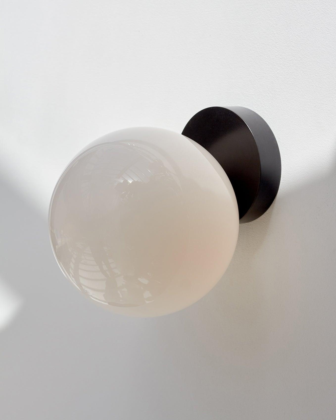 Tip of the Tongue Modern Glass Globe Wall Sconce Gold Finish Indoor Sconce Set of 2