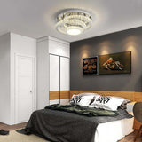 Modern Stainless Steel LED Flush Mount Ceiling Light Nordic Acrylic Industrial Fixture