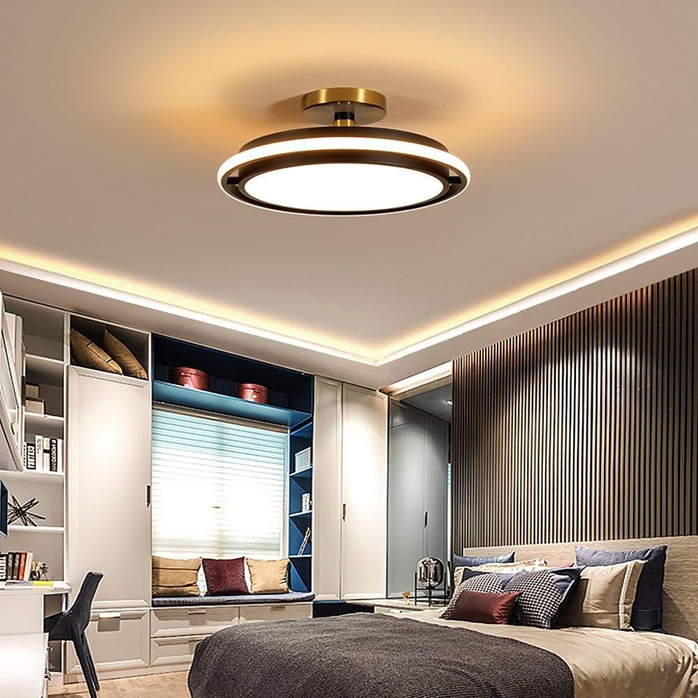 Modern Minimalism Circular LED Flush Mount Ceiling Lamp for Indoor Home Lighting