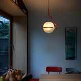 Tonda Curved Metal Hanging Pendant Lamp with Acrylic Diffuser for Modern Interiors