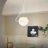 Tonda Curved Metal Hanging Pendant Lamp with Acrylic Diffuser for Modern Interiors