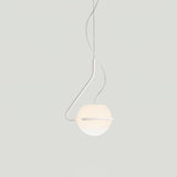 Tonda Curved Metal Hanging Pendant Lamp with Acrylic Diffuser for Modern Interiors