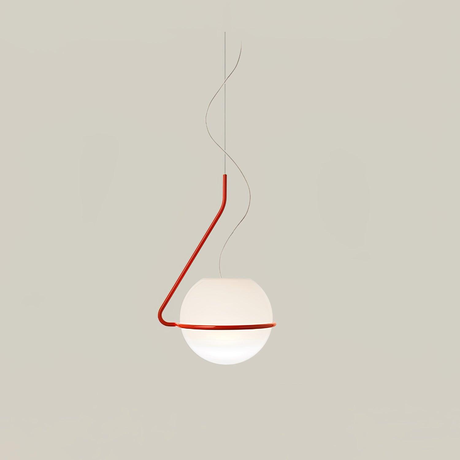 Tonda Curved Metal Hanging Pendant Lamp with Acrylic Diffuser for Modern Interiors