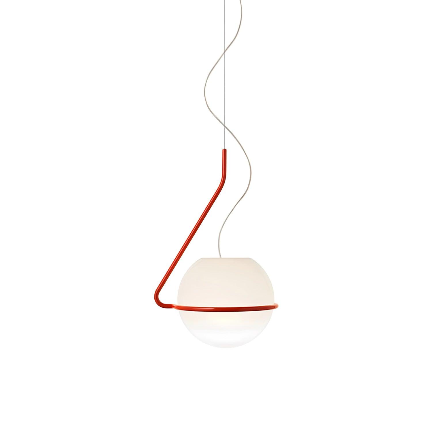 Tonda Curved Metal Hanging Pendant Lamp with Acrylic Diffuser for Modern Interiors