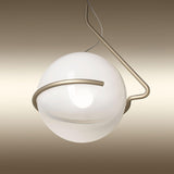 Tonda Curved Metal Hanging Pendant Lamp with Acrylic Diffuser for Modern Interiors