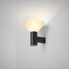 Torres Modern Alabaster Wall Sconce Brass Cone Shade Indoor Lighting Fixture