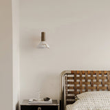 Torres Modern Alabaster Wall Sconce Brass Cone Shade Indoor Lighting Fixture