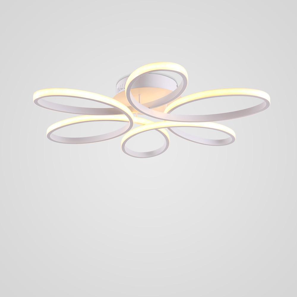 Modern Flower Petal LED Flush Mount Ceiling Light Dimmable Contemporary Fixture