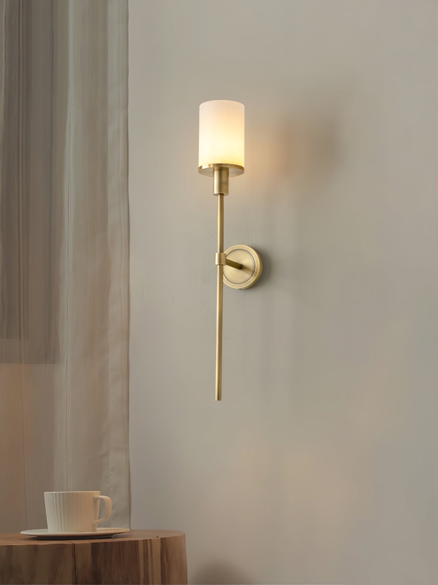 Tracie Transitional Alabaster and Glass Wall Sconce Light for Bathroom Vanity