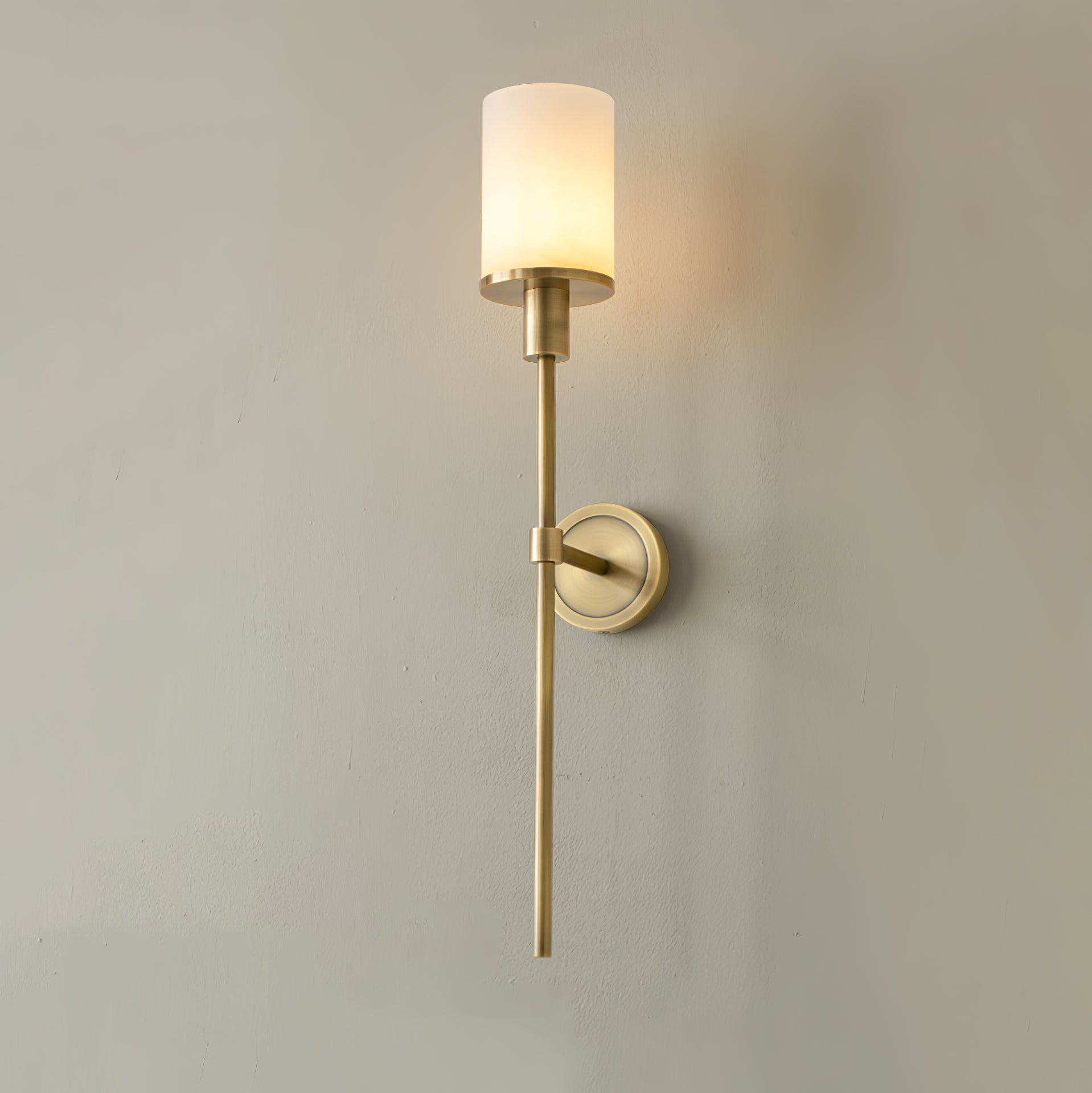 Tracie Transitional Alabaster and Glass Wall Sconce Light for Bathroom Vanity