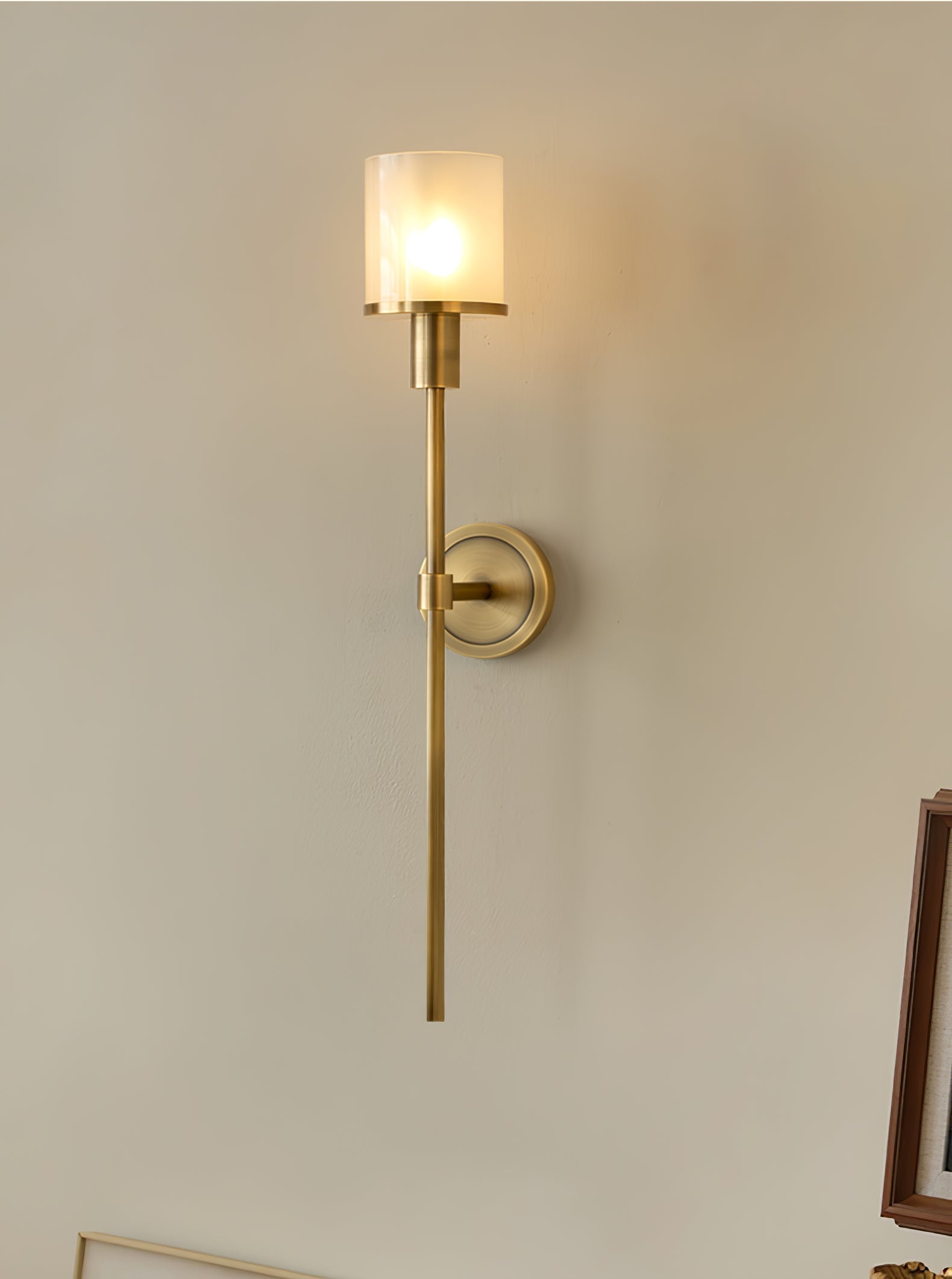 Tracie Transitional Alabaster and Glass Wall Sconce Light for Bathroom Vanity