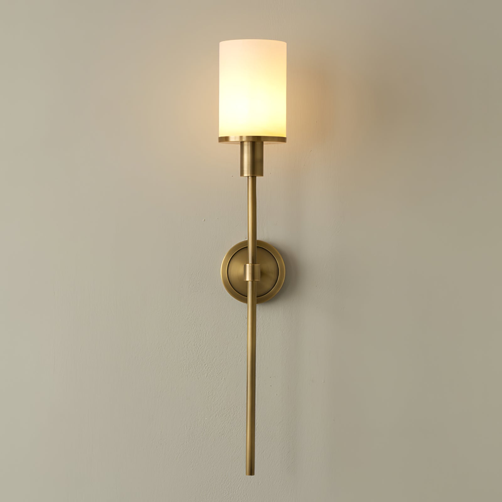 Tracie Transitional Alabaster and Glass Wall Sconce Light for Bathroom Vanity