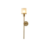Tracie Transitional Alabaster and Glass Wall Sconce Light for Bathroom Vanity