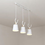 Traditional 3 Light Antler Design Country Chandelier Metal Pendant Ceiling Light for Farmhouse Decor