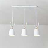 Traditional 3 Light Antler Design Country Chandelier Metal Pendant Ceiling Light for Farmhouse Decor