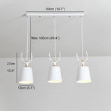 Traditional 3 Light Antler Design Country Chandelier Metal Pendant Ceiling Light for Farmhouse Decor