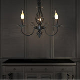Traditional 3 Light Candle Style Farmhouse Chandelier in Oil Rubbed Bronze Finish