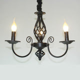 Traditional 3 Light Candle Style Farmhouse Chandelier in Oil Rubbed Bronze Finish