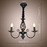 Traditional 3 Light Candle Style Farmhouse Chandelier in Oil Rubbed Bronze Finish