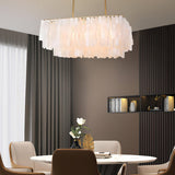 Traditional Brass Finish Capiz Shell Pendant Chandelier with 3 Light Fixtures