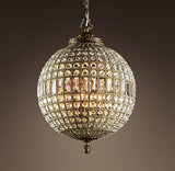 Traditional Gold Crystal Globe Pendant Chandelier for Elegant Interior Lighting