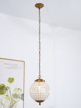 Traditional Gold Crystal Globe Pendant Chandelier for Elegant Interior Lighting