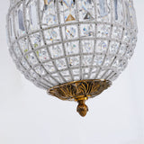 Traditional Gold Crystal Globe Pendant Chandelier for Elegant Interior Lighting