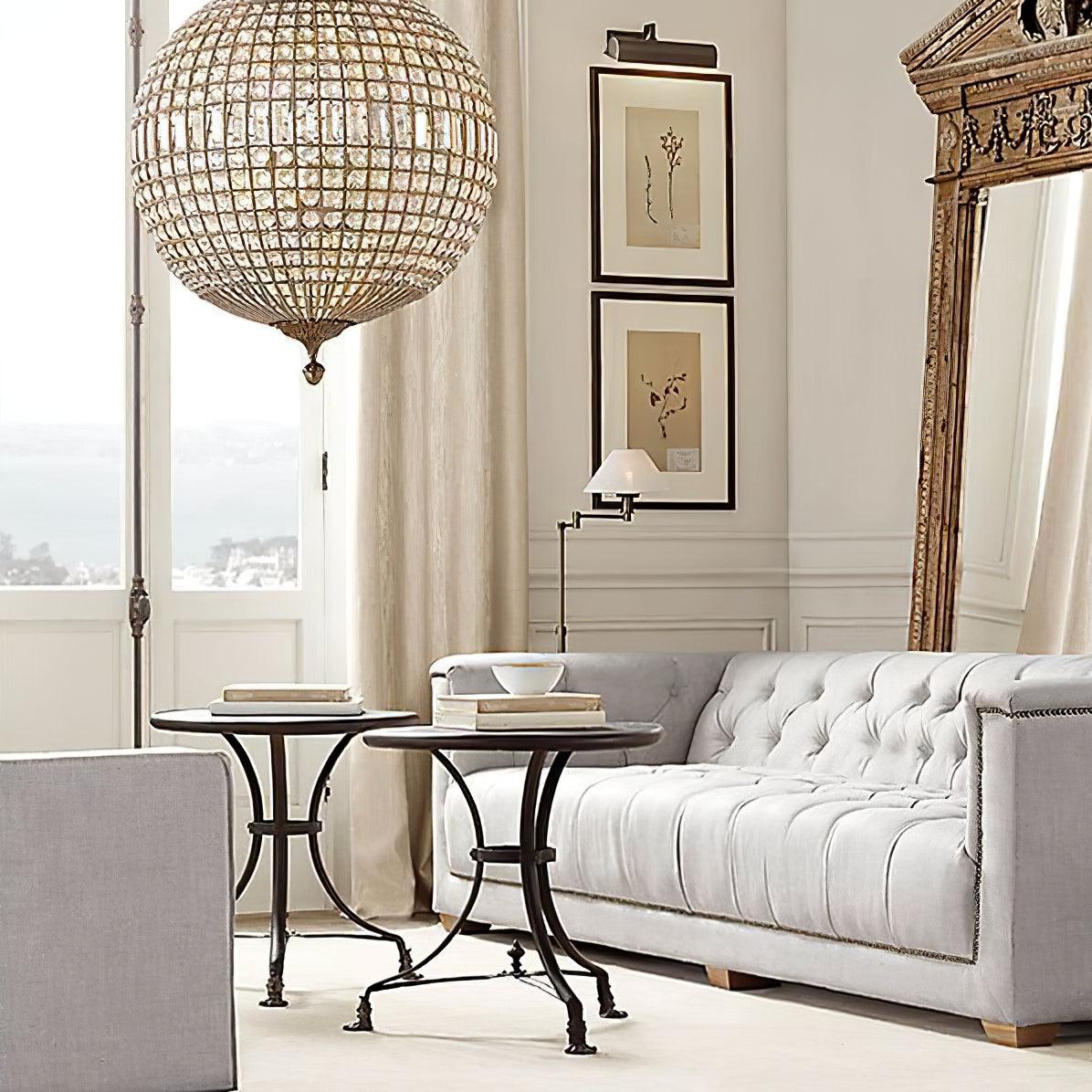 Traditional Gold Crystal Globe Pendant Chandelier for Elegant Interior Lighting