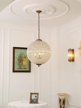 Traditional Gold Crystal Globe Pendant Chandelier for Elegant Interior Lighting