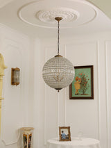 Traditional Gold Crystal Globe Pendant Chandelier for Elegant Interior Lighting