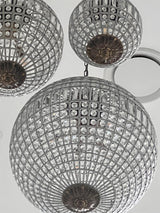 Traditional Gold Crystal Globe Pendant Chandelier for Elegant Interior Lighting