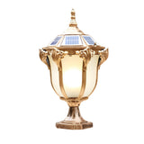 Traditional Solar Powered Outdoor Pier Mount Post Light Waterproof LED Lantern in Black or Bronze