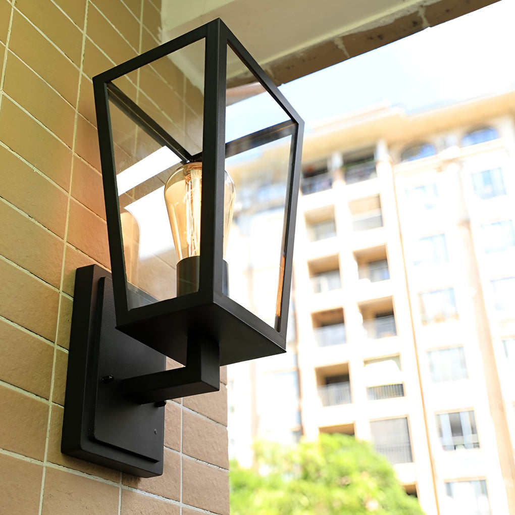 Trapezoidal Waterproof LED Vintage Outdoor Wall Light Die Cast Aluminum Sconce for Patio