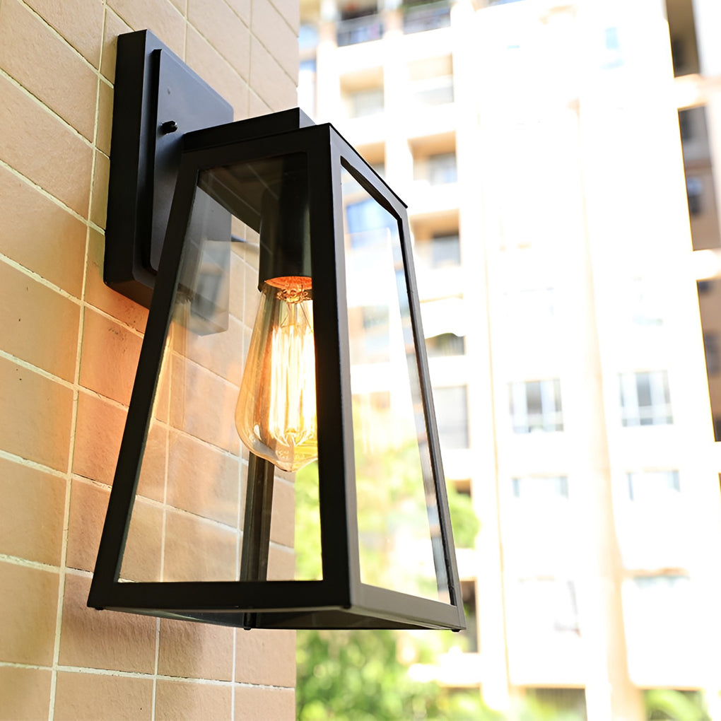 Trapezoidal Waterproof LED Vintage Outdoor Wall Light Die Cast Aluminum Sconce for Patio