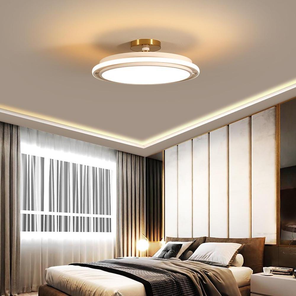 Modern Minimalism Circular LED Flush Mount Ceiling Lamp for Indoor Home Lighting