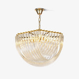 Trevi Elegant Murano Glass Chandelier Mid Century Modern Flush Mount Ceiling Light