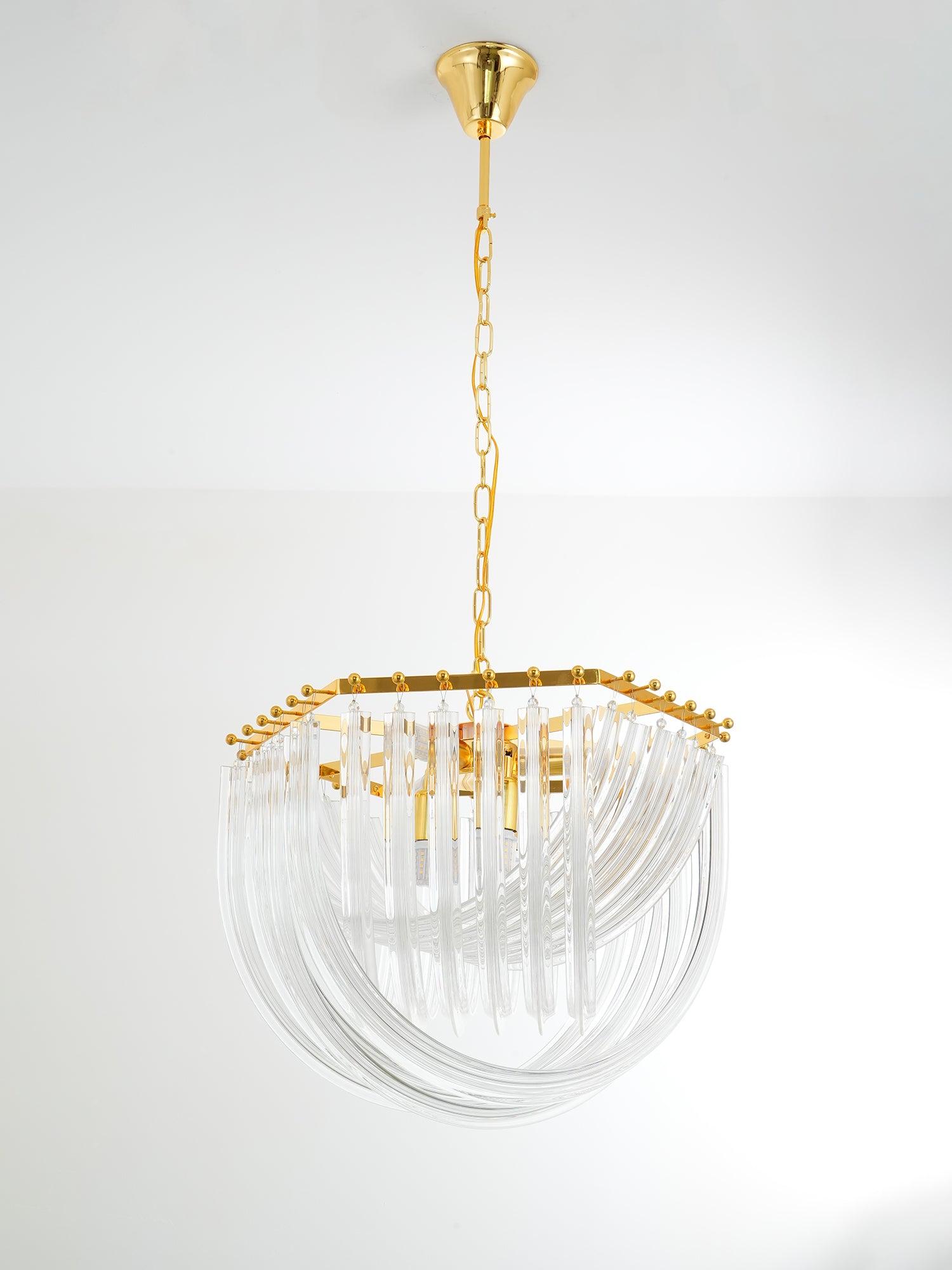 Trevi Elegant Murano Glass Chandelier Mid Century Modern Flush Mount Ceiling Light