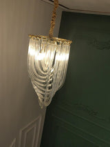 Trevi Elegant Murano Glass Chandelier Mid Century Modern Flush Mount Ceiling Light