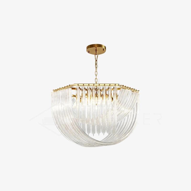 Trevi Elegant Murano Glass Chandelier Mid Century Modern Flush Mount Ceiling Light