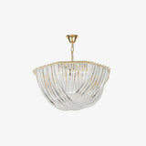 Trevi Elegant Murano Glass Chandelier Mid Century Modern Flush Mount Ceiling Light