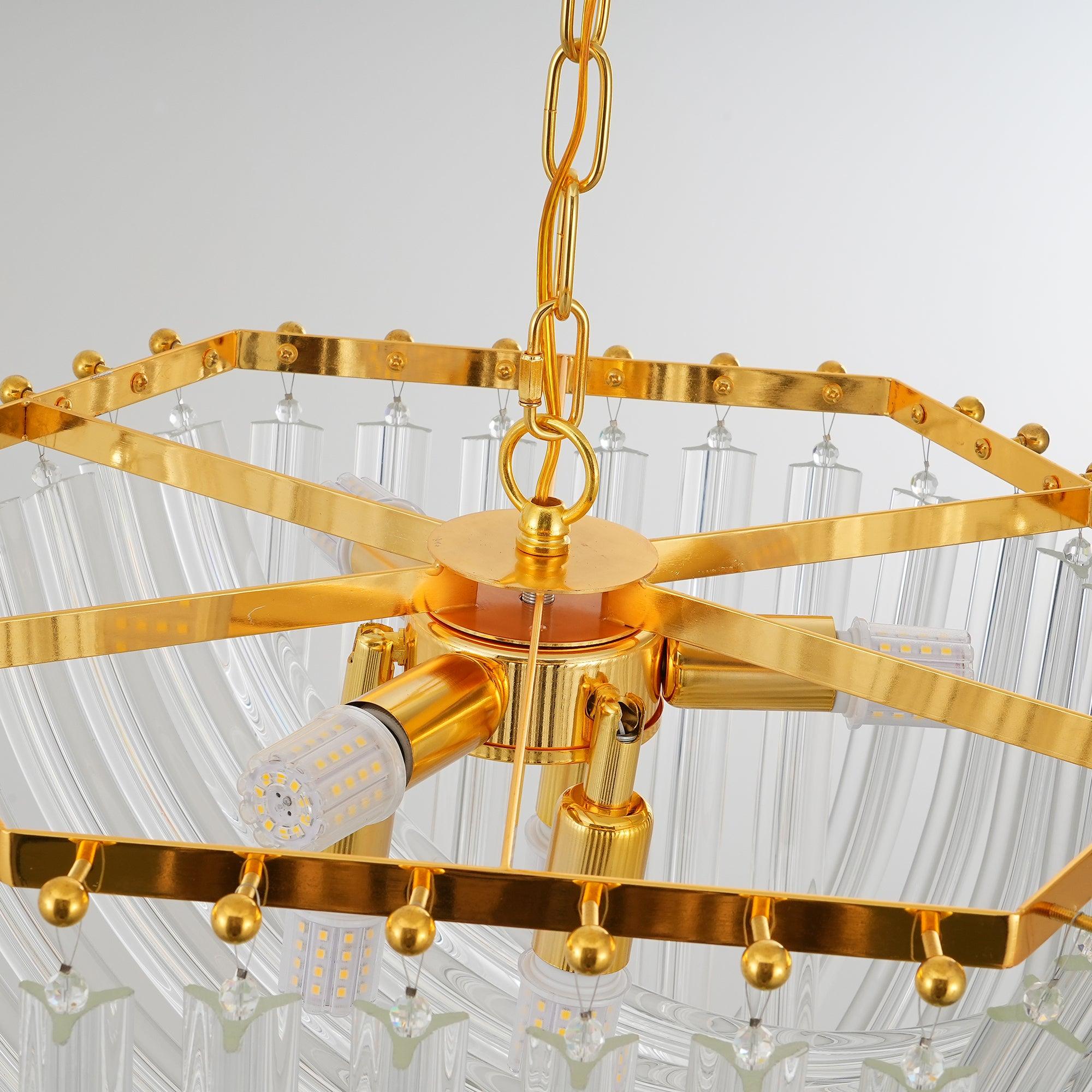 Trevi Elegant Murano Glass Chandelier Mid Century Modern Flush Mount Ceiling Light