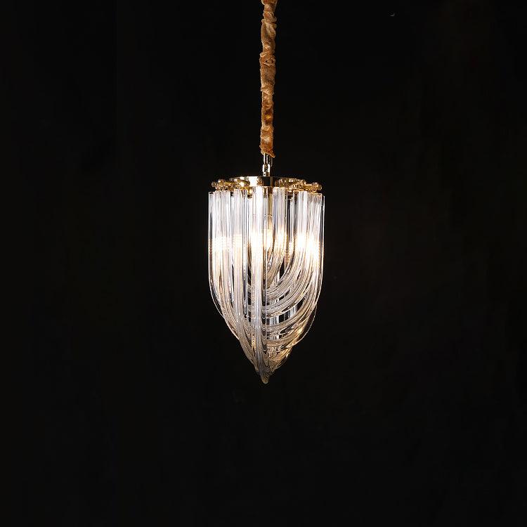 Trevi Elegant Murano Glass Chandelier Mid Century Modern Flush Mount Ceiling Light