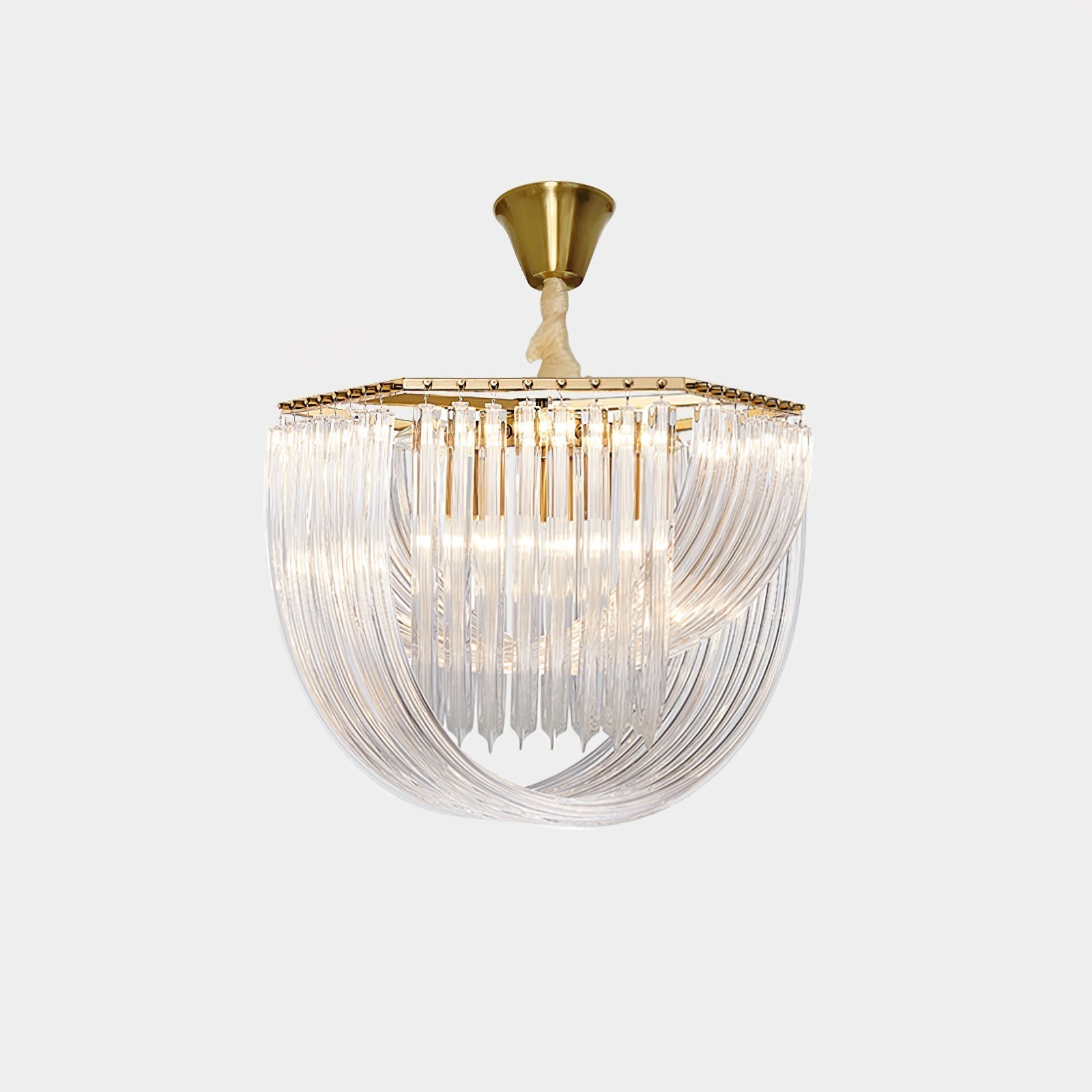Trevi Elegant Murano Glass Chandelier Mid Century Modern Flush Mount Ceiling Light