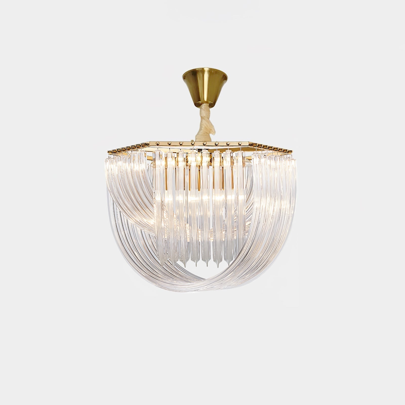 Trevi Elegant Murano Glass Chandelier Mid Century Modern Flush Mount Ceiling Light
