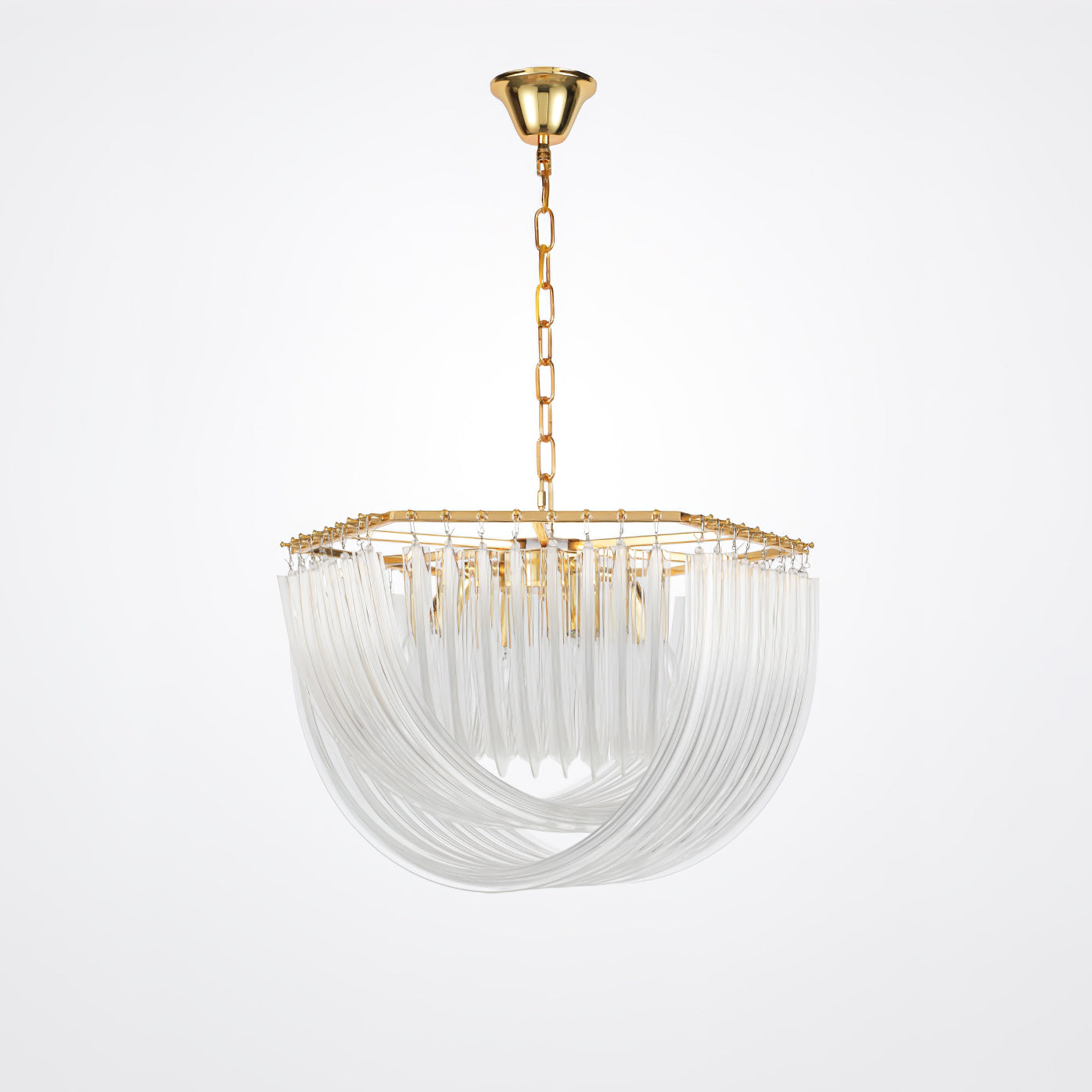Trevi Elegant Murano Glass Chandelier Mid Century Modern Flush Mount Ceiling Light