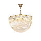 Trevi Elegant Murano Glass Chandelier Mid Century Modern Flush Mount Ceiling Light