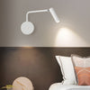 Tubular LED Swing Arm Wall Light Adjustable Bedside Reading Sconce Spotlight for Bedroom